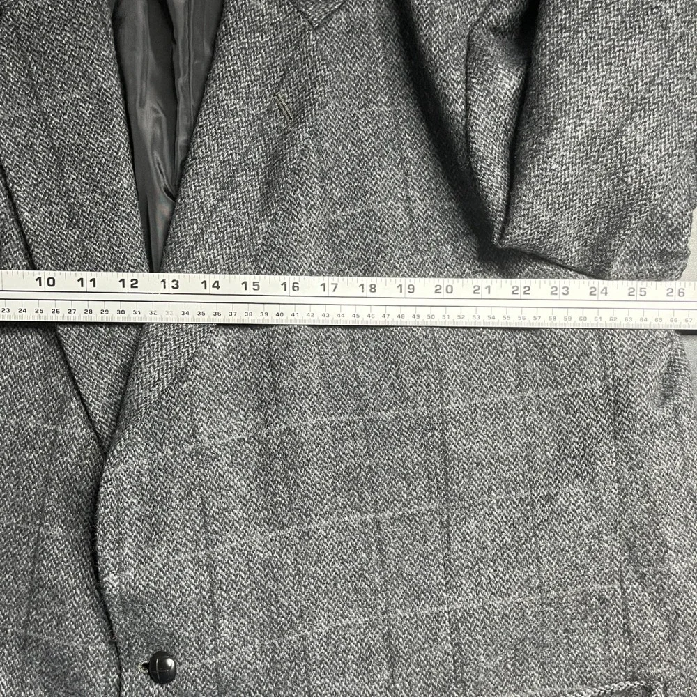 Alexander Lloyd Mens Gray‎ Plaid Wool Blend Two Button Blazer Jacket 54R